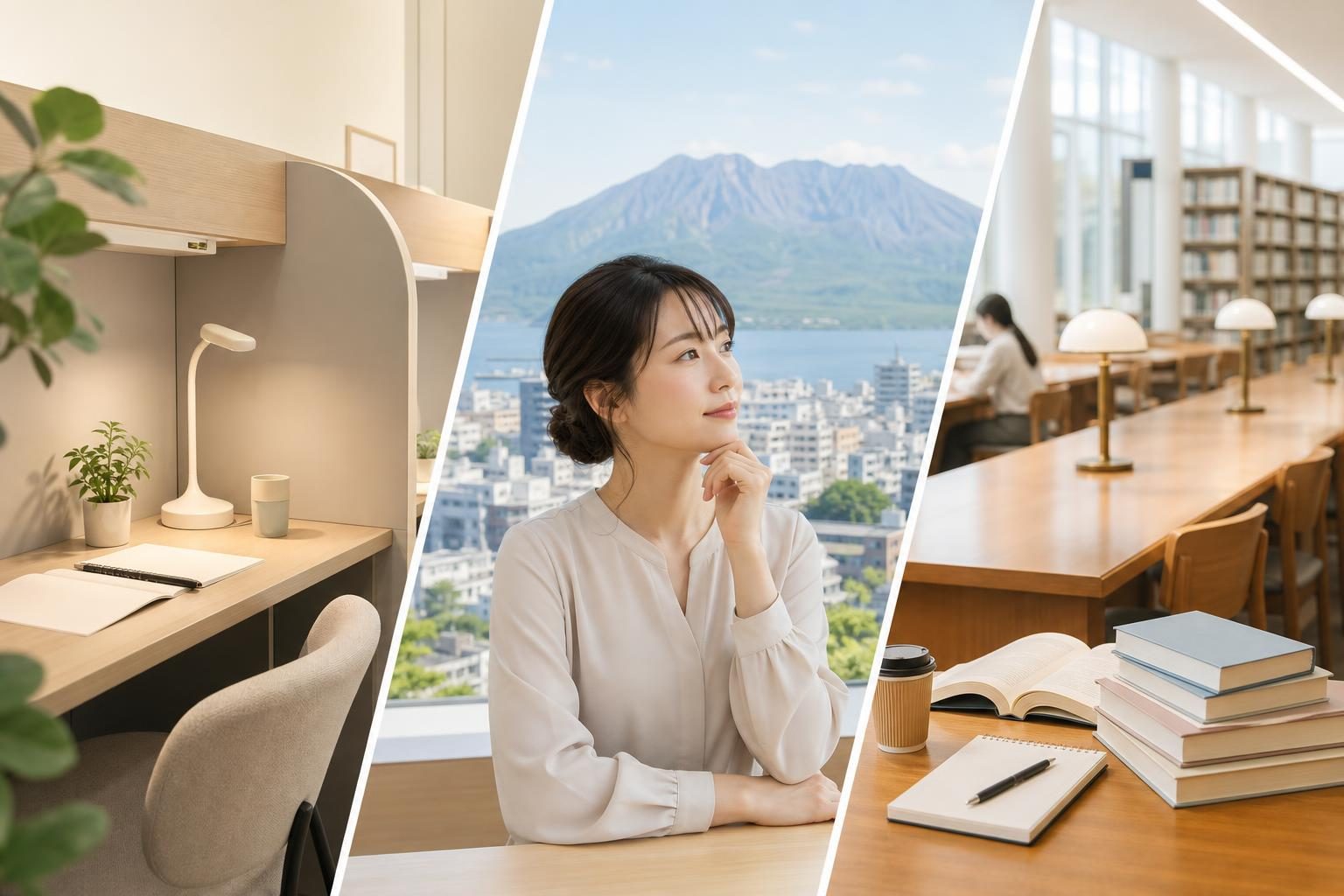 自習室と図書館はどっちが向いている？営業時間・席確保・学習環境で比較する鹿児島市の選び方
